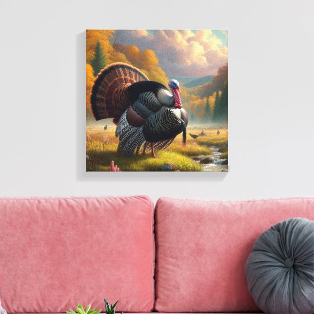 Toile Dindon Saison Automne Nature Faune  (Insitu(Salon))