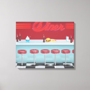 Toile Dîner Américain Rétro