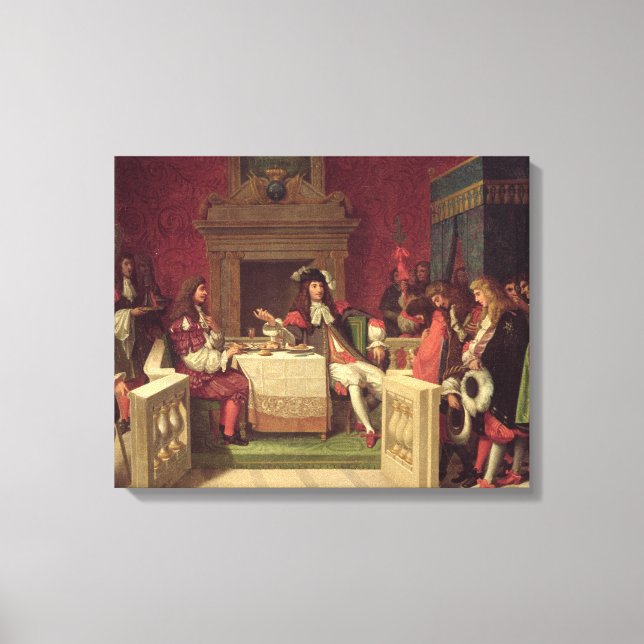 Toile Dîner Molière avec Louis XIV 1857 (Recto)