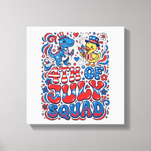 Toile Dinosaur Kawaii Patriotique Meilleur Beau-père Jam