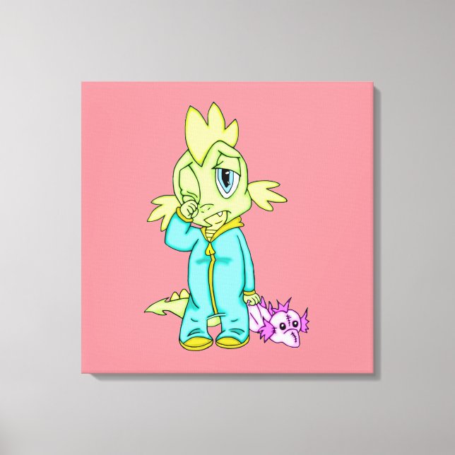 Toile Dinosaure bébé 24 x 24 (Recto)