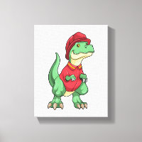 Dinosaure comme pompier avec casque d'incendie