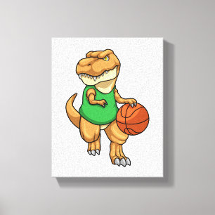 Toile Dinosaure dans Sports avec basket-ball