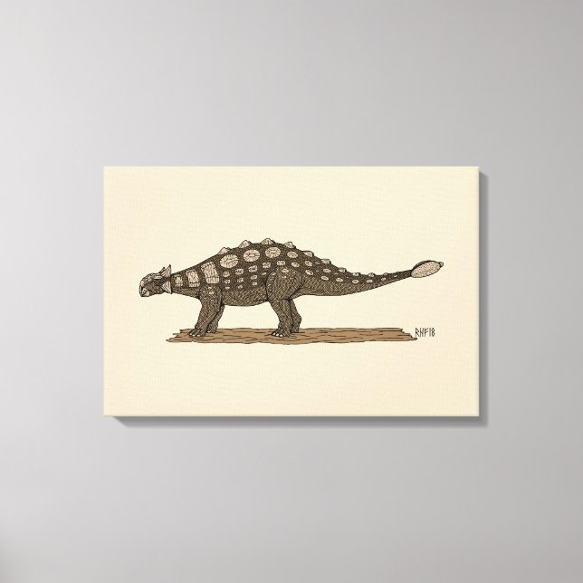 Toile Dinosaure du Crétacé Ankylosaurus (Recto)