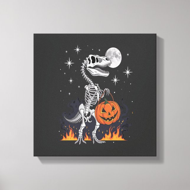 Toile Dinosaure Halloween Spooky Saurus (Recto)