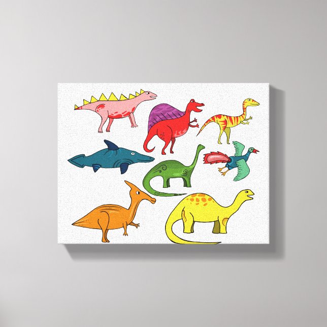 Toile Dinosaure-| Zazzle_Growshop. (Recto)