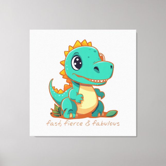 Toile Dinosaures féroces (Recto)
