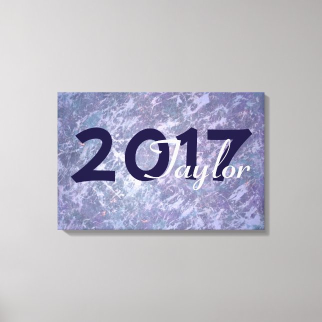 Toile Diplôme de lavande | Chic Lilac Splatter violet (Recto)