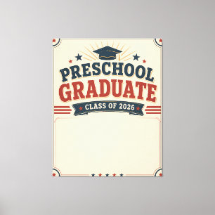 Toile Diplômé de maternelle personnalisé Promotion 2026