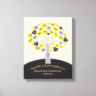 Toile DIPLÔME DES ENSEIGNANTS CADEAU Arbre mémoire conse