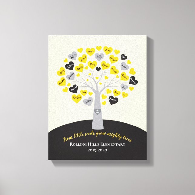 Toile DIPLÔME DES ENSEIGNANTS CADEAU Arbre mémoire conse (Recto)