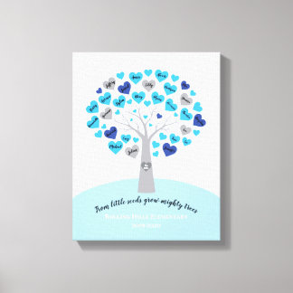 Toile DIPLÔME DES ENSEIGNANTS CADEAU Arbre mémoire conse
