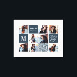 Toile Diplôme photo géométrique cadeau personnalisé<br><div class="desc">Géométrique remise de diplômes photo cadeau personnalisé. La couleur peut être changée. Partie d'une collection.</div>