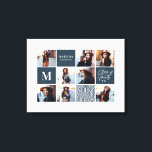 Toile Diplôme photo géométrique cadeau personnalisé<br><div class="desc">Géométrique remise de diplômes photo cadeau personnalisé. La couleur peut être changée. Partie d'une collection.</div>