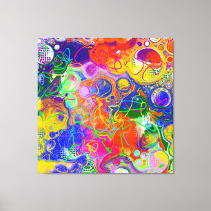 Toile Disco Ball Electricity Fluid Art