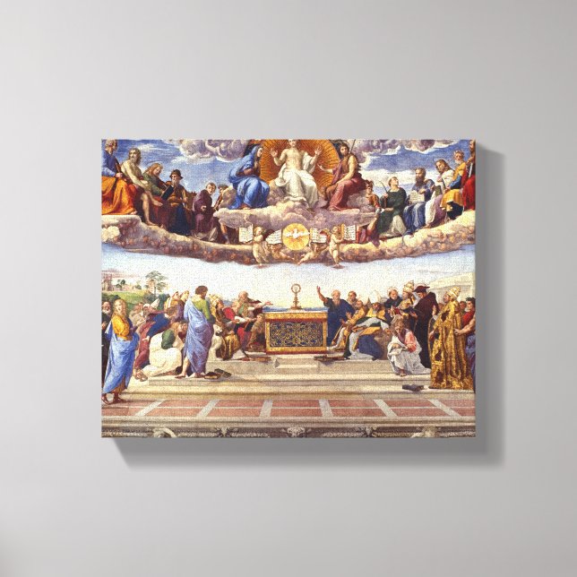 Toile Disputation du Saint Sacrement par Raphael (Recto)