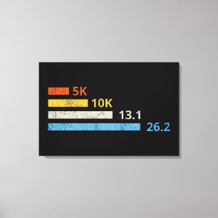 Toile Distances de course I - 5K 10K 13,1 26,2 Marathoni