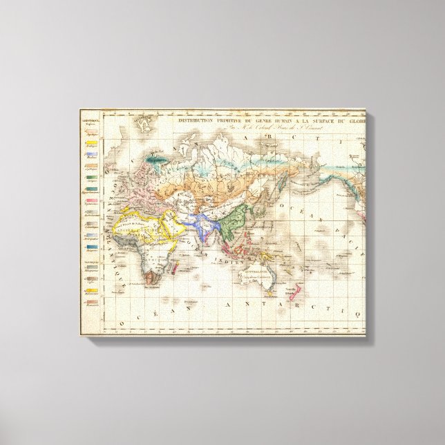 Toile Distribution primitive du genre humain (Recto)