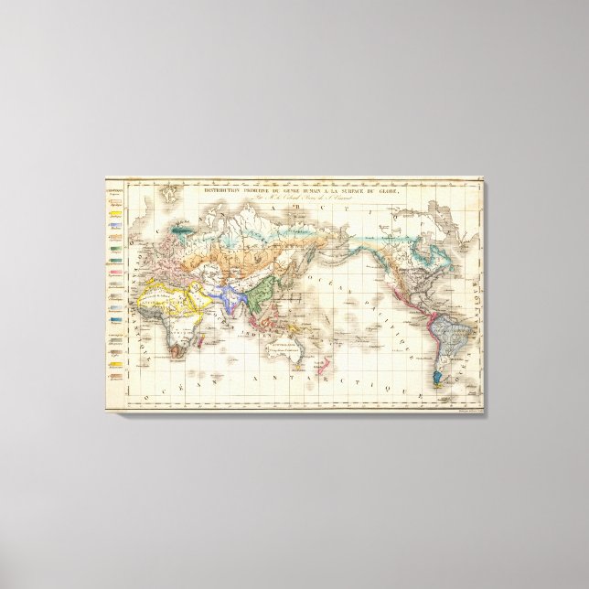 Toile Distribution primitive du genre humain (Recto)