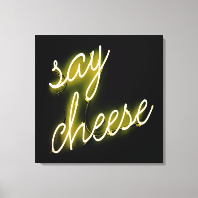 Toile Dites feu de néon au fromage (Recto)