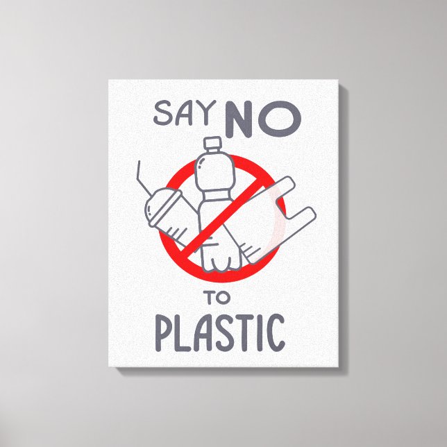 Toile Dites Non Au Plastique (Recto)