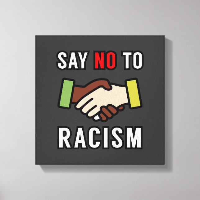 Toile Dites Non Au Racisme (Recto)