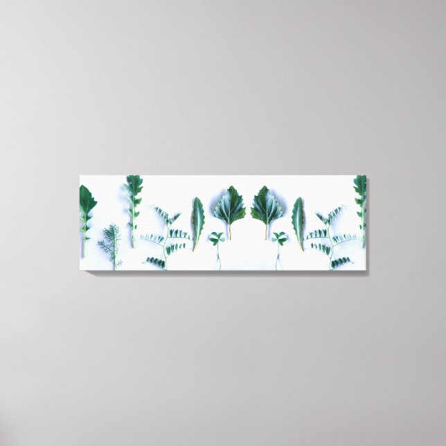 Toile Diverses formes Vert Feuille Plante Nature (Recto)
