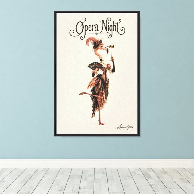 Toile Divin flamant rose (Insitu (Plancher de Bois))