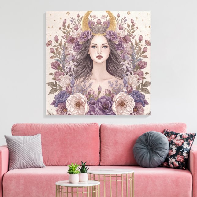 Toile Divine Feminine Boho Wall Art | Sacred (Insitu(Salon))