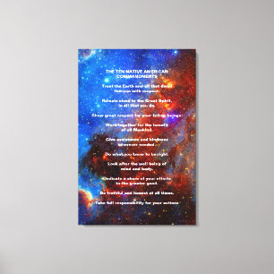 Toile Dix commandements amérindiens