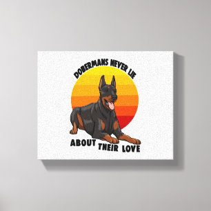 Toile Doberman Ne Ment Jamais Sur Leur Amour