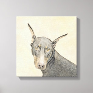 Toile Doberman Pinscher Peinture - Art Chien original