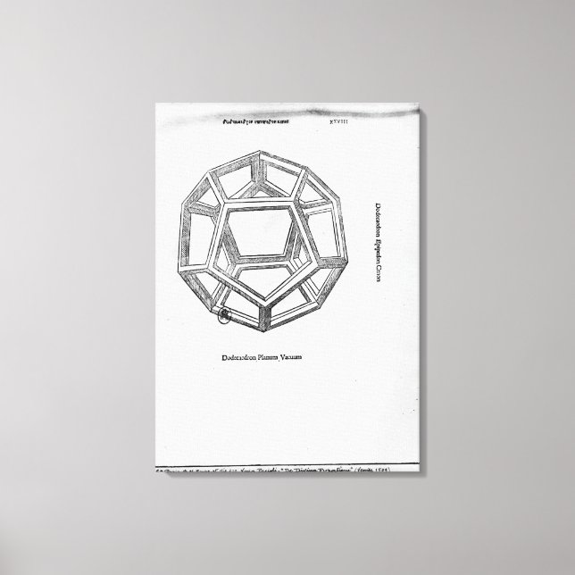 Toile Dodécahedron, de 'De Divina Proportione' (Recto)