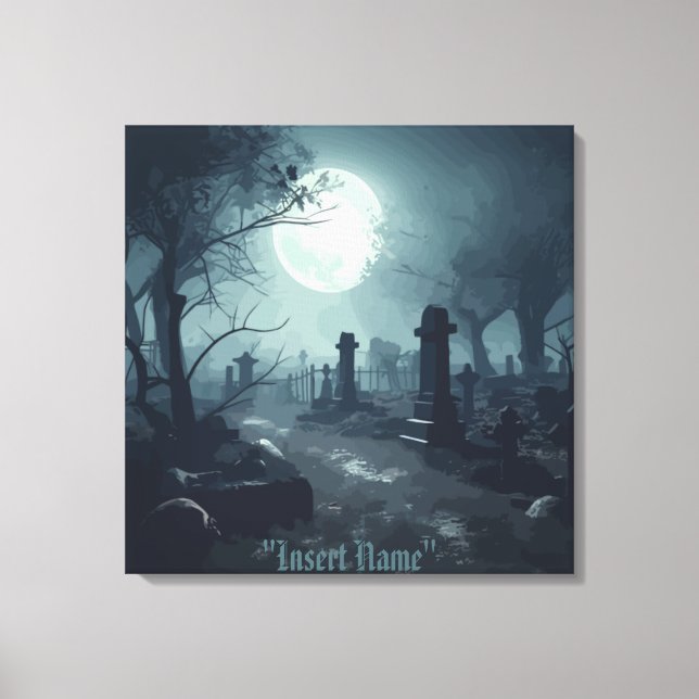 Toile Domaine de la mort : Un cimetière Éffrayant (Recto)