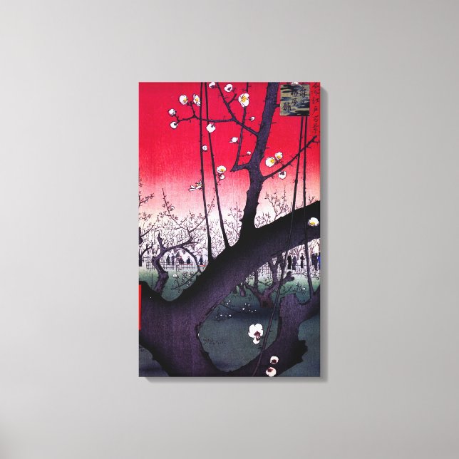 Toile Domaine Plum Kameido, Hiroshige Ando (Recto)