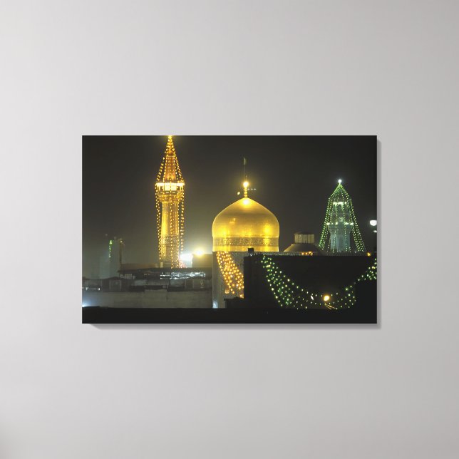Toile Dôme doré du complexe du sanctuaire de l'Imam Reza (Recto)