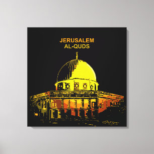 Toile Dôme du Rocher : Jérusalem "Al-Quds"