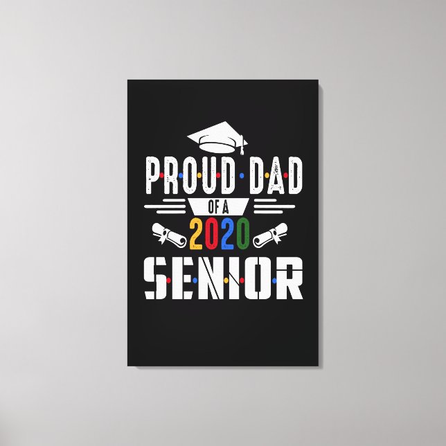 Toile Don papa | Papa Fière D'Un 2020 Souvenirs (Recto)