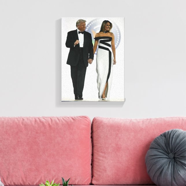 Toile Donald et Melania Trump (Insitu(Salon))