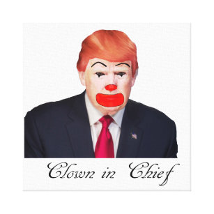 Toile Donald Trump - clown dans le chef