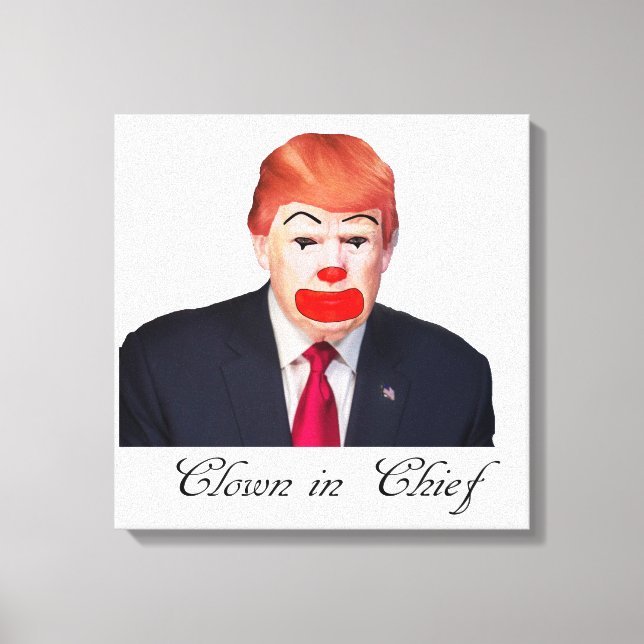 Toile Donald Trump - Clown en chef (Recto)