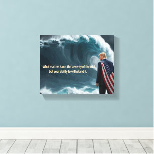 Toile Donald Trump debout au bord de la mer