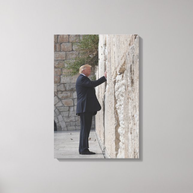 Toile Donald Trump Place Une Note Dans Le Mur Occidental (Recto)