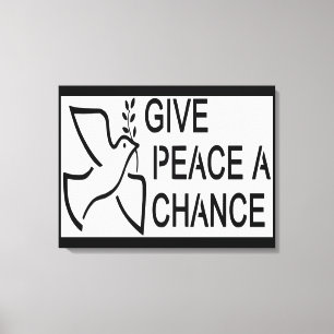 TOILE DONNER UNE CHANCE À LA PAIX