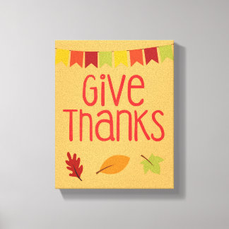 Toile Donnez Merci Thanksgiving Canvas Print