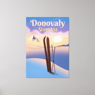 Toile Donovaly Slovaquie poster de ski.