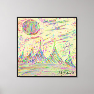 Toile Doodle coloré