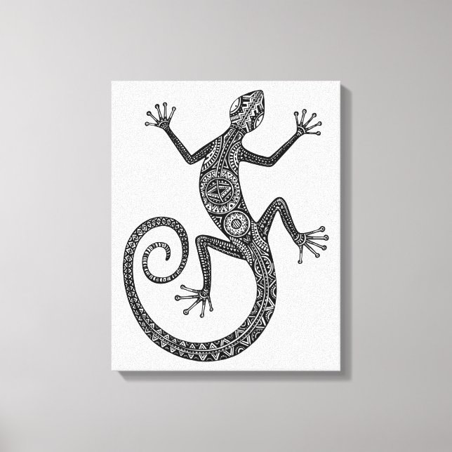 Toile Doodle Lizard Ou Salamandre 6 (Recto)