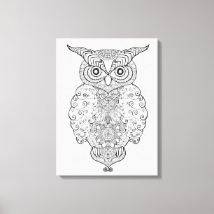 Toile Doodle Owl 6