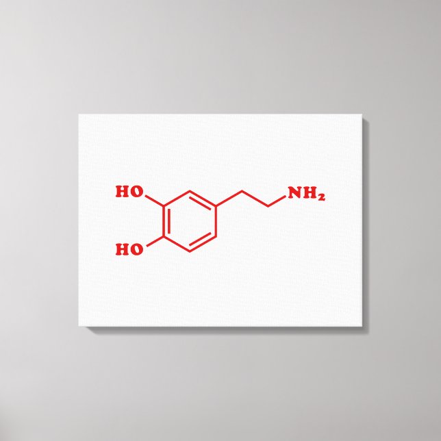 Toile Dopamine formule chimique moléculaire (Recto)